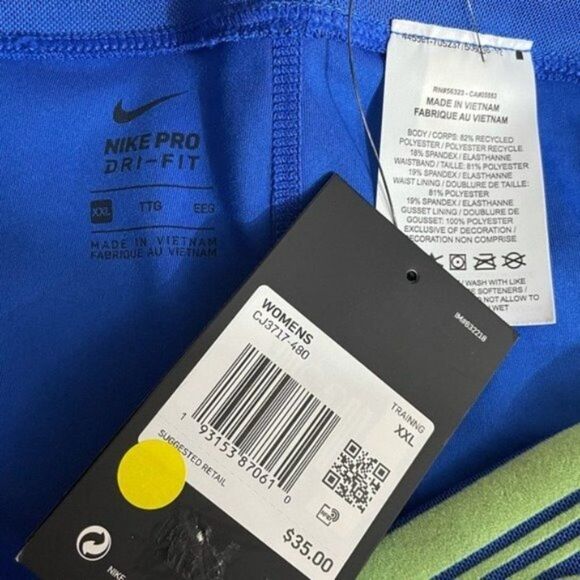 NWT Nike Pro Plus Size Elastic Training Shorts - Picture 4 of 4